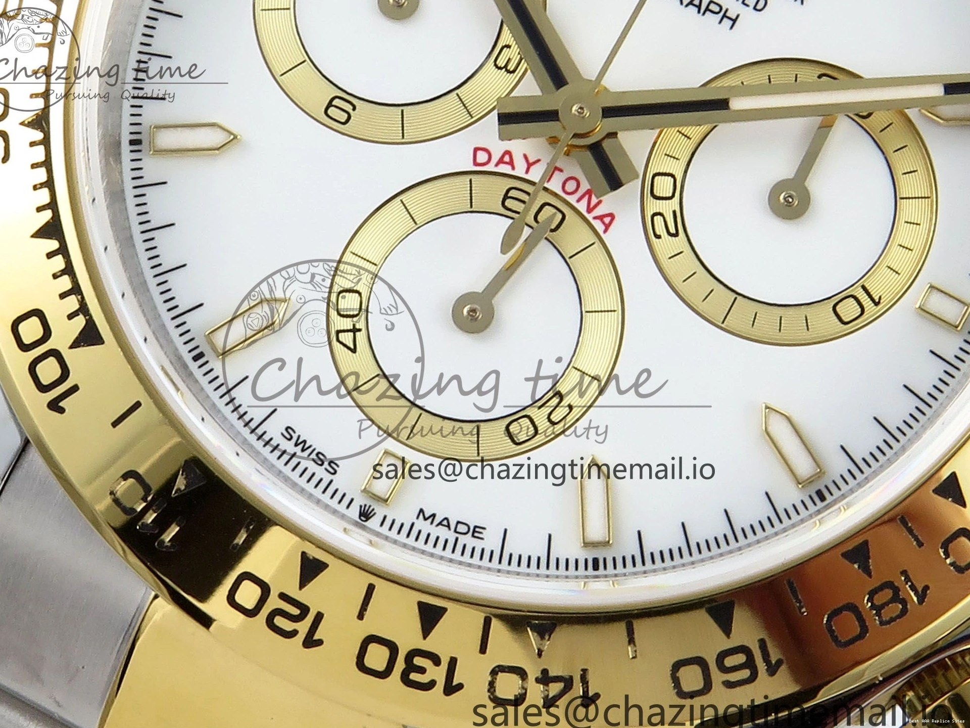 Good Copy Rolex Watches Best on Edition QF 721 V 1:1 Daytona AllSeason SH4131 YG SS Braclet White Dial 126503 1222